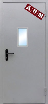 Противопожарная дверь ДПОМ-01/60 (800x2100) остекленная